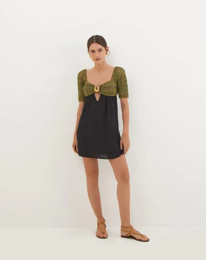 Women ViX Paula Hermanny Dresses Aria Short Dress 8211 Black