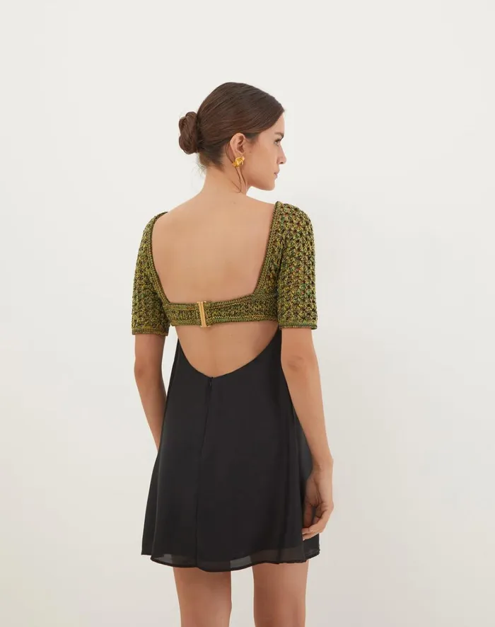 Women ViX Paula Hermanny Dresses Aria Short Dress 8211 Black