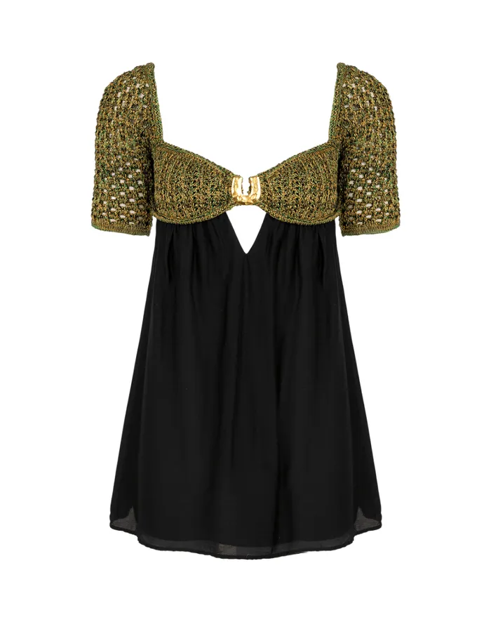 Women ViX Paula Hermanny Dresses Aria Short Dress 8211 Black