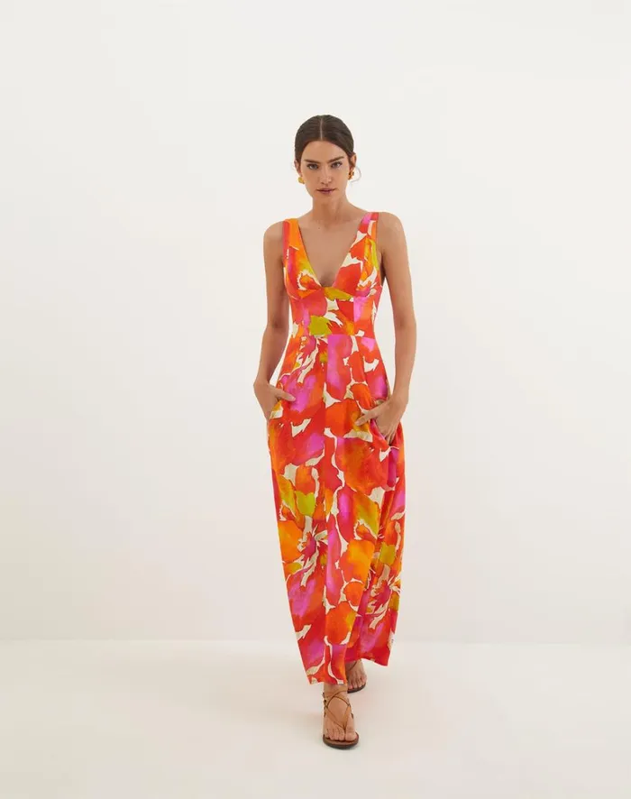 Women ViX Paula Hermanny Dresses Barbarela Midi Dress 8211 Gal