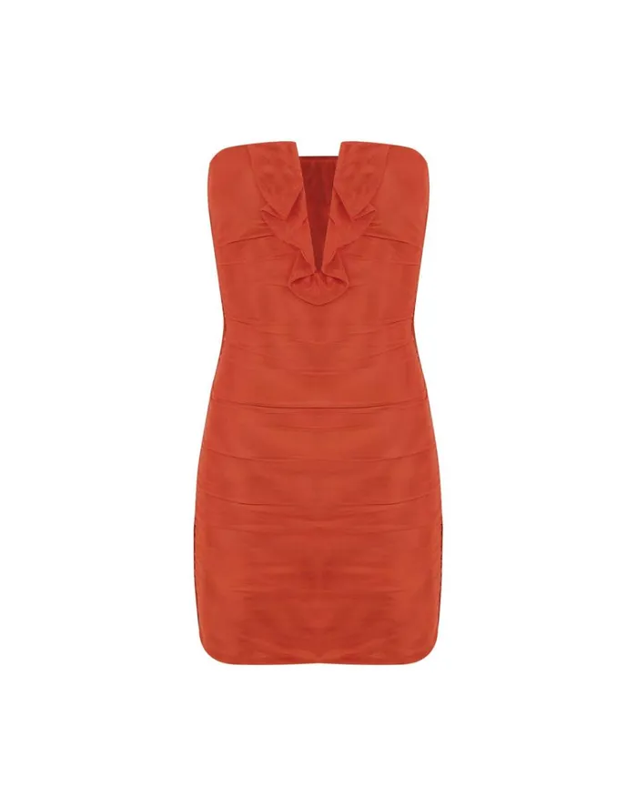 Women ViX Paula Hermanny Dresses Chrissy Short Dress 8211 Grapefruit
