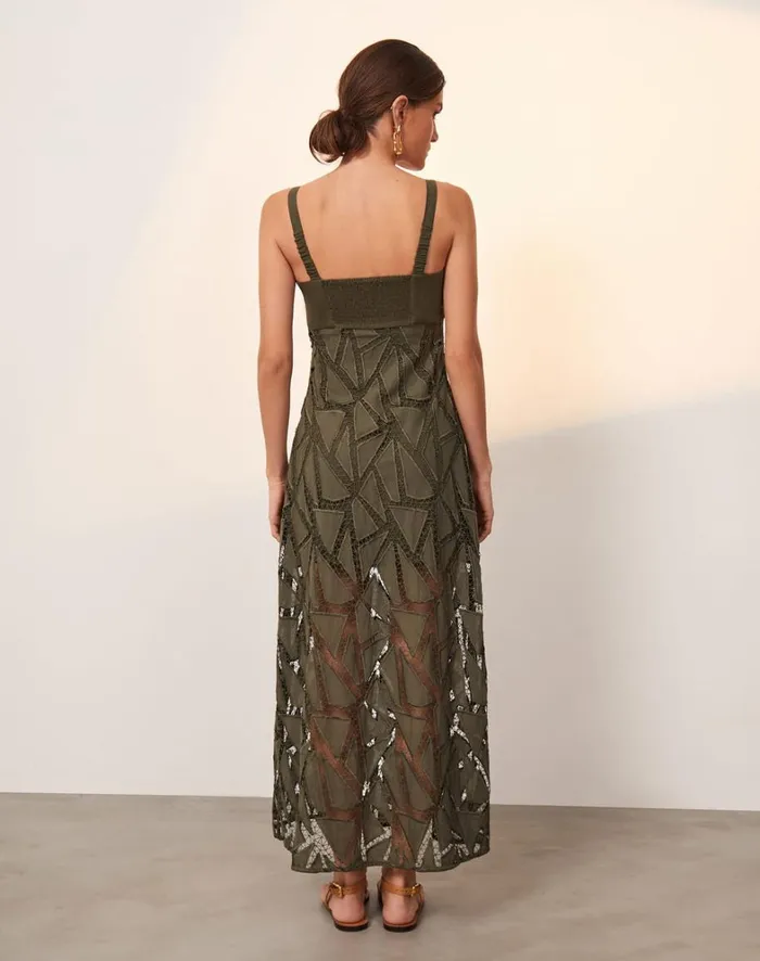 Women ViX Paula Hermanny Dresses Eleni Long Dress 8211 Evergreen
