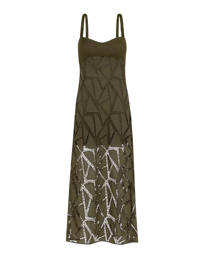 Women ViX Paula Hermanny Dresses Eleni Long Dress 8211 Evergreen