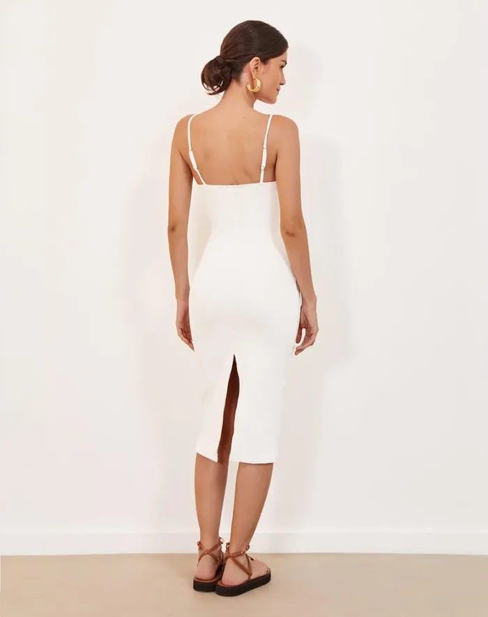 Women ViX Paula Hermanny Dresses Firenze Seraphine Midi Dress 8211 White