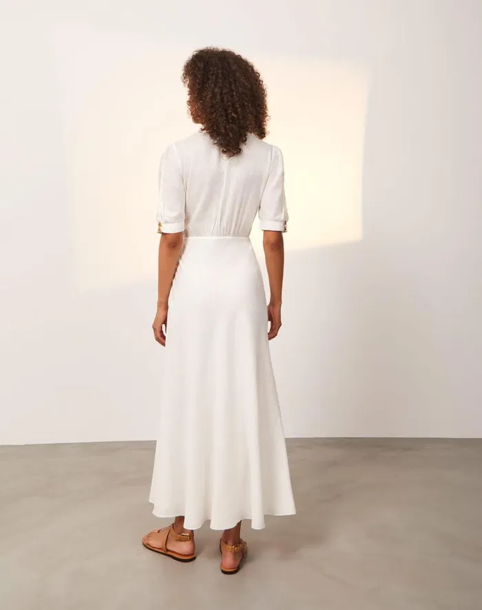 Women ViX Paula Hermanny Dresses Irida Detail Midi Dress 8211 Off White