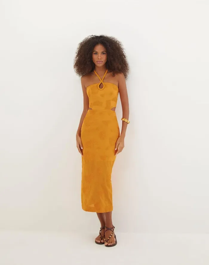 Women ViX Paula Hermanny Dresses Jordana Midi Dress 8211 Sunset
