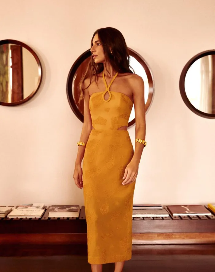 Women ViX Paula Hermanny Dresses Jordana Midi Dress 8211 Sunset