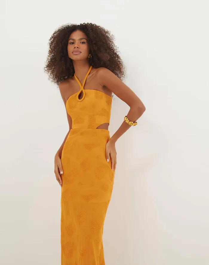 Women ViX Paula Hermanny Dresses Jordana Midi Dress 8211 Sunset