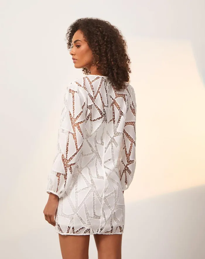 Women ViX Paula Hermanny Dresses Julieta Short Dress 8211 Off White