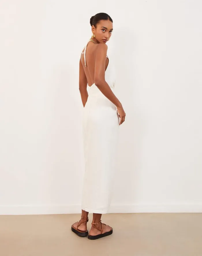 Women ViX Paula Hermanny Dresses Kana Midi Dress 8211 Off White