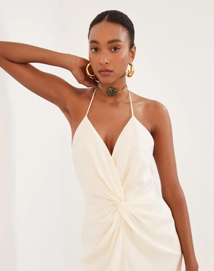 Women ViX Paula Hermanny Dresses Kana Midi Dress 8211 Off White