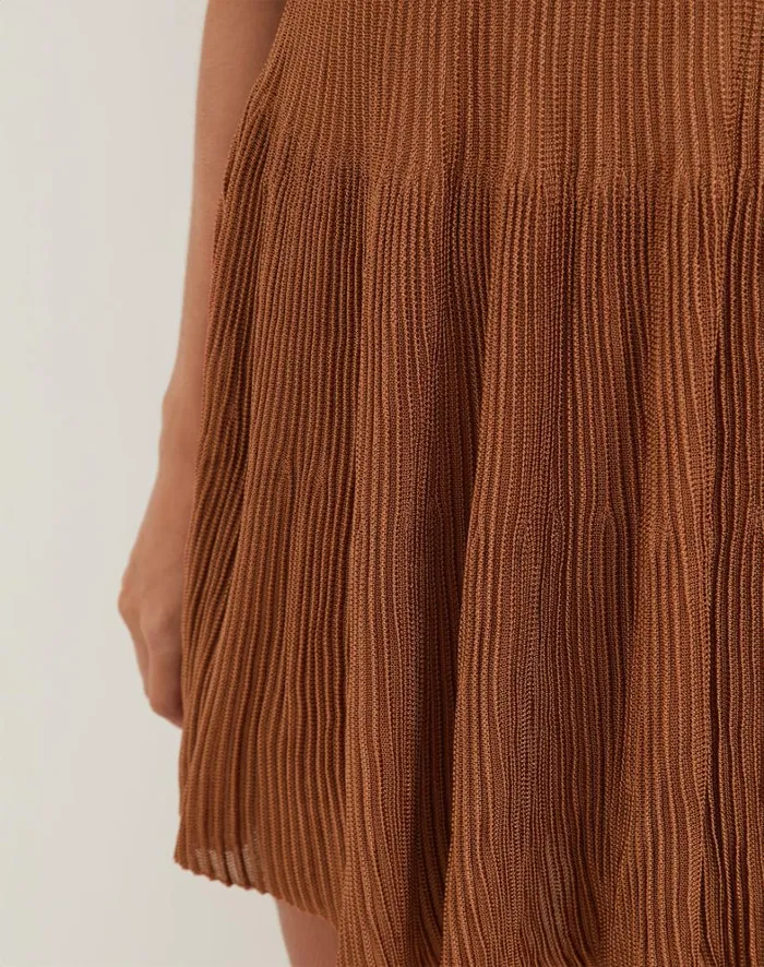 Women ViX Paula Hermanny Dresses Knit Natalie Short Dress 8211 Camel
