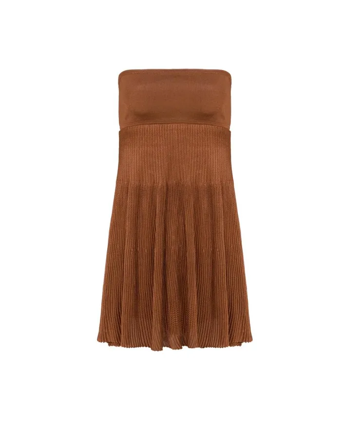 Women ViX Paula Hermanny Dresses Knit Natalie Short Dress 8211 Camel