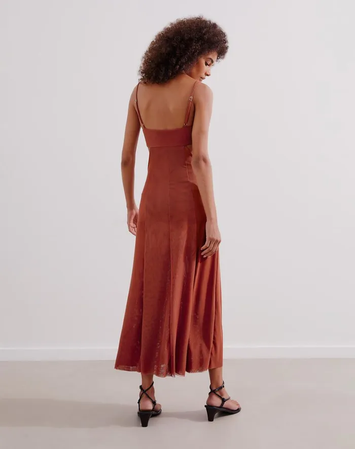 Women ViX Paula Hermanny Dresses Melinda Long Dress 8211 Brick