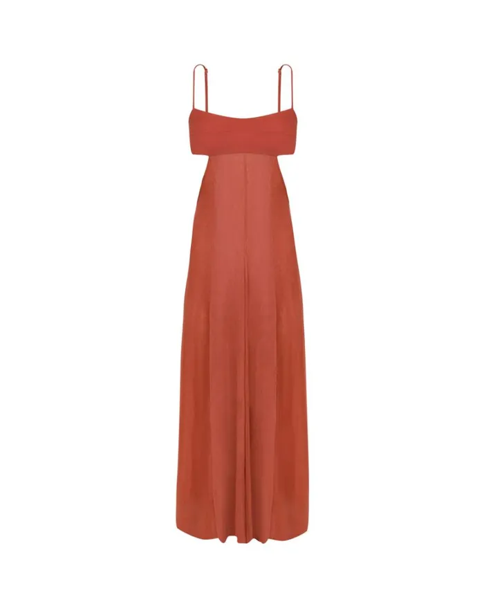 Women ViX Paula Hermanny Dresses Melinda Long Dress 8211 Brick