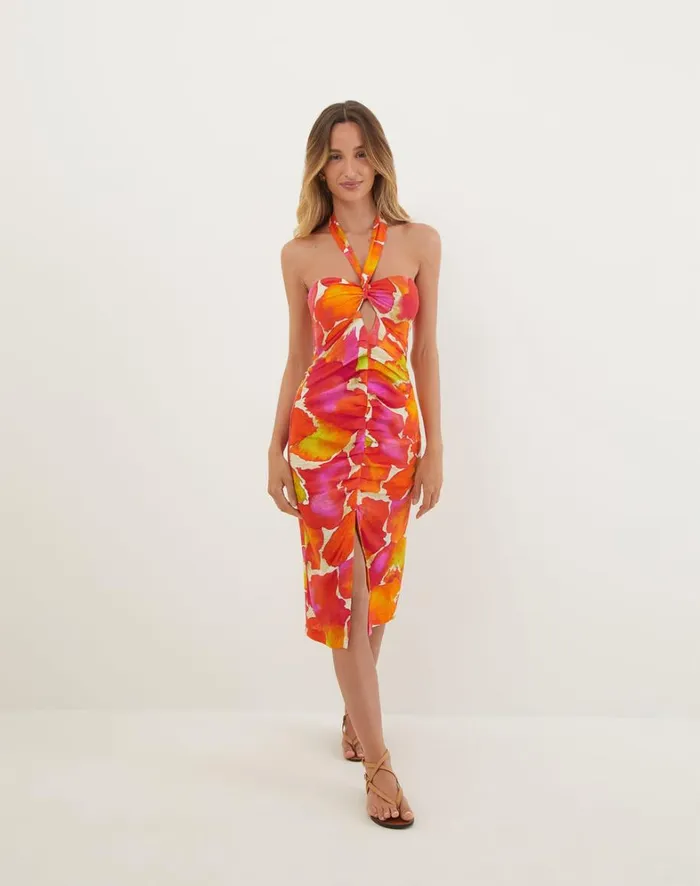 Women ViX Paula Hermanny Dresses Naori Midi Dress 8211 Gal