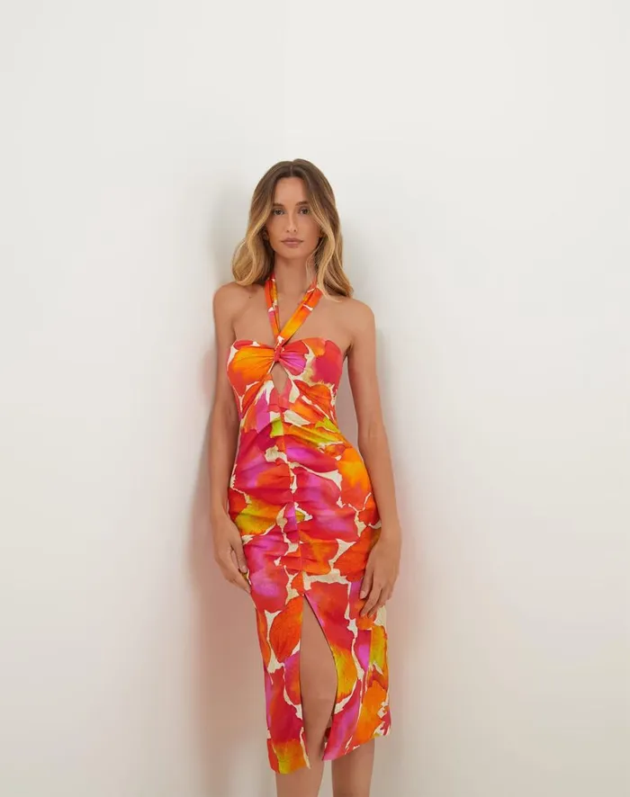 Women ViX Paula Hermanny Dresses Naori Midi Dress 8211 Gal