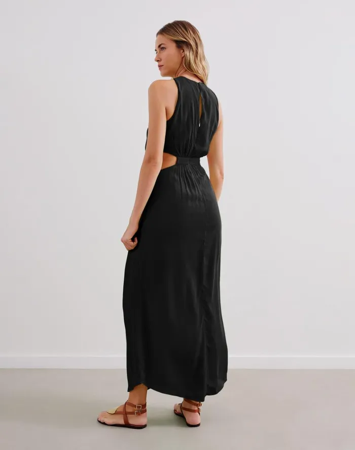 Women ViX Paula Hermanny Dresses Nayara Detail Long Dress 8211 Black