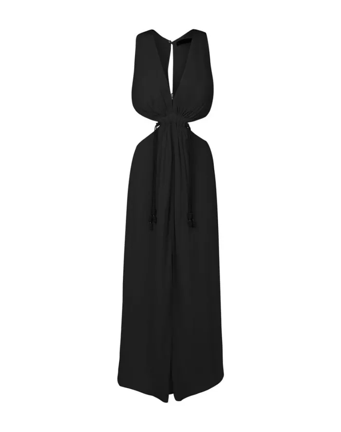 Women ViX Paula Hermanny Dresses Nayara Detail Long Dress 8211 Black