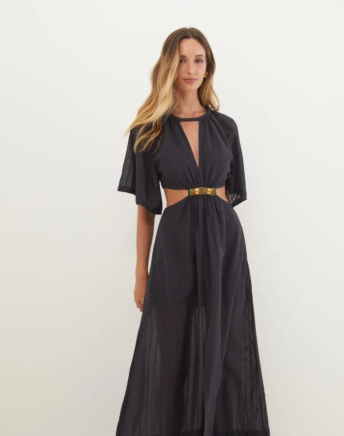 Women ViX Paula Hermanny Dresses Sallisa Long Dress 8211 Black