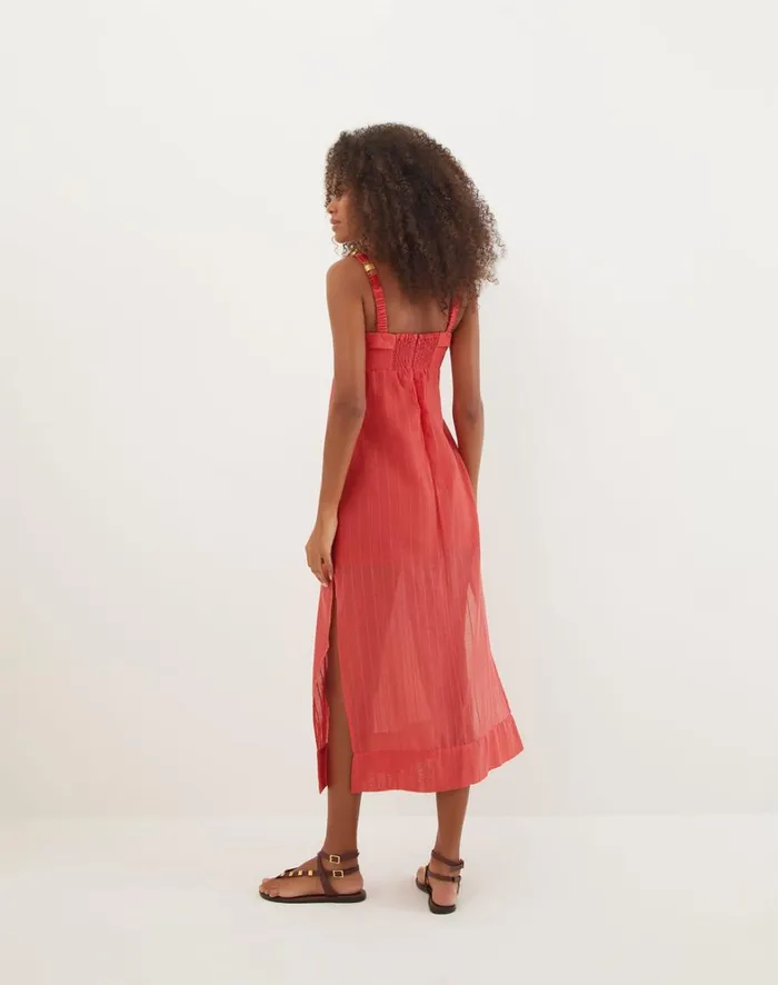 Women ViX Paula Hermanny Dresses Sally Midi Dress 8211 Raspberry