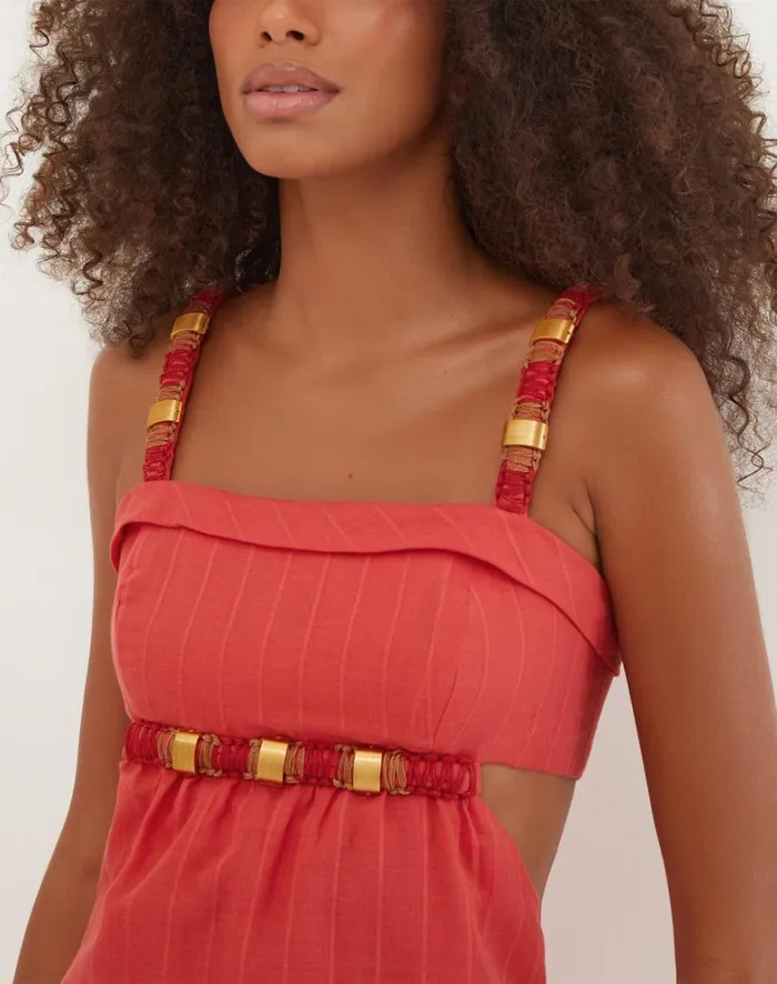 Women ViX Paula Hermanny Dresses Sally Midi Dress 8211 Raspberry