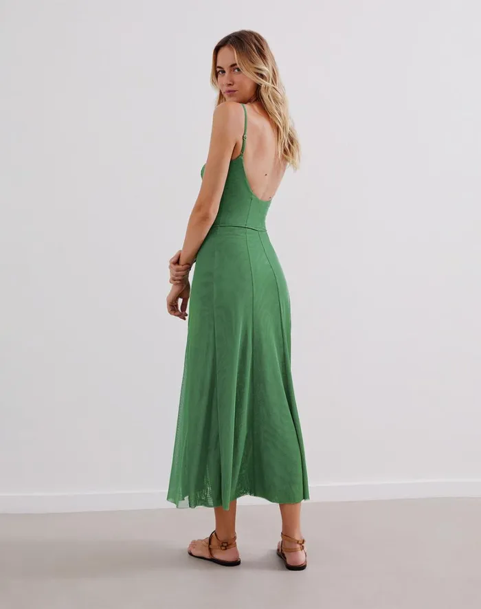 Women ViX Paula Hermanny Dresses Sheer Maya Long Dress 8211 Aspen
