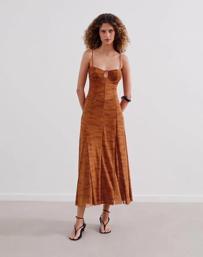 Women ViX Paula Hermanny Dresses Sheer Maya Long Dress 8211 Gingko