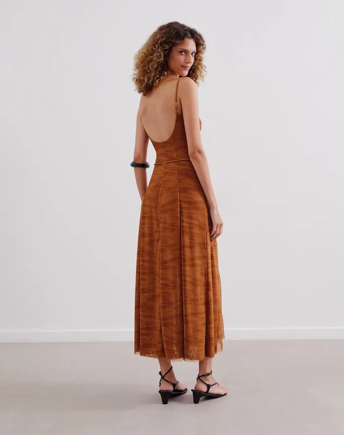 Women ViX Paula Hermanny Dresses Sheer Maya Long Dress 8211 Gingko