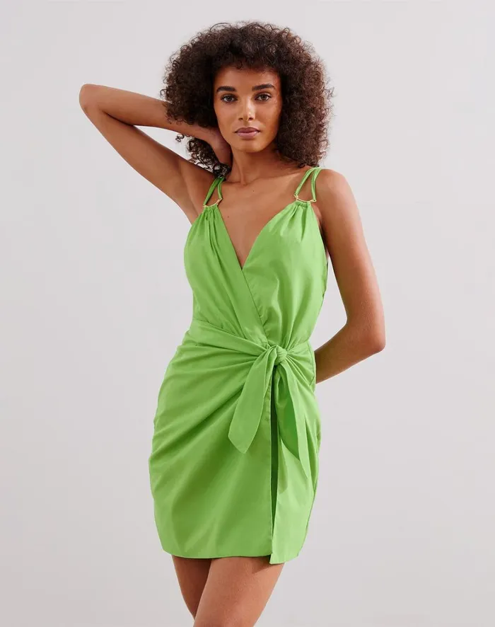 Women ViX Paula Hermanny Dresses Shiso Short Dress 8211 Acid Green