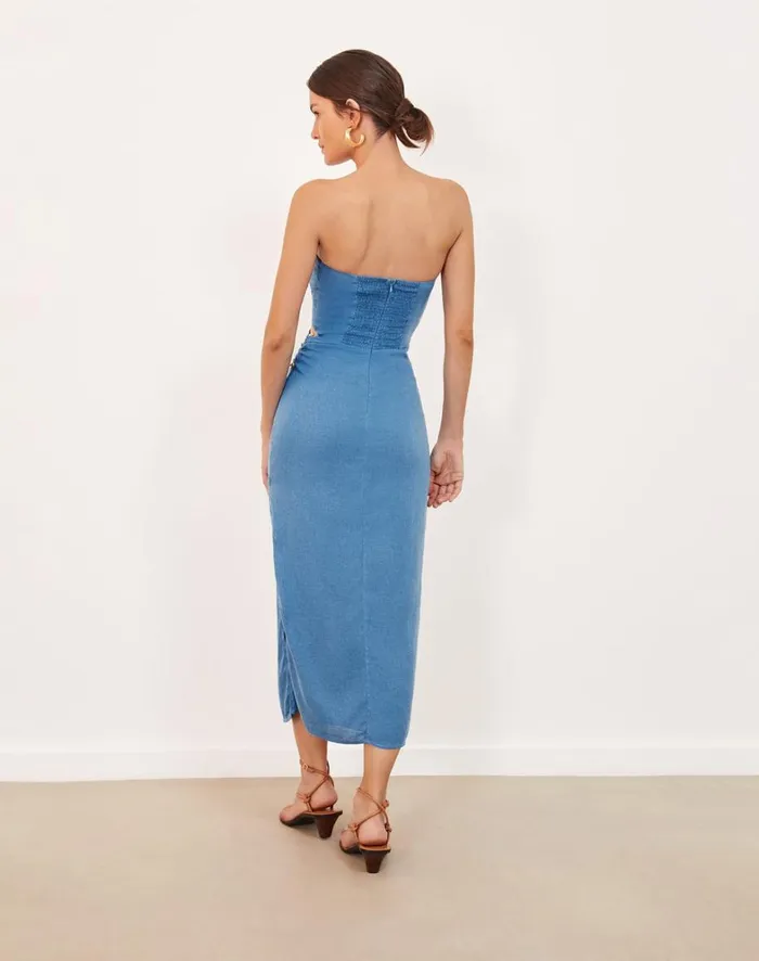 Women ViX Paula Hermanny Dresses Sonny Detail Midi Dress 8211 Cave