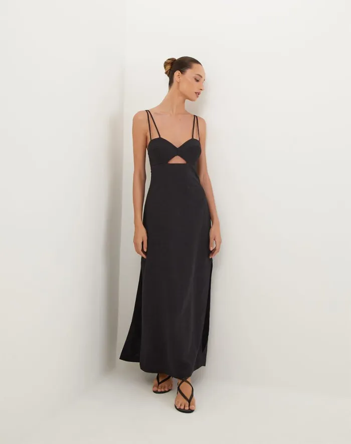 Women ViX Paula Hermanny Dresses Tats Midi Dress 8211 Black
