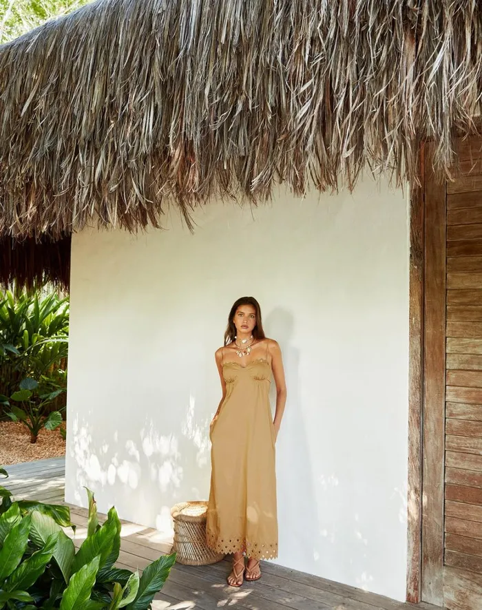 Women ViX Paula Hermanny Dresses Tess Long Dress 8211 Walnut