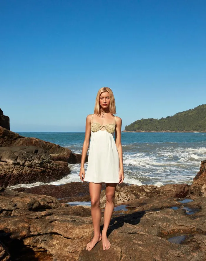 Women ViX Paula Hermanny Dresses Willow Short Dress 8211 Off White