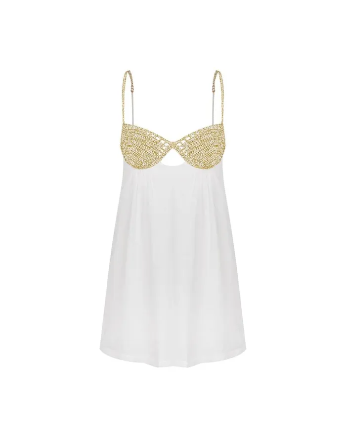 Women ViX Paula Hermanny Dresses Willow Short Dress 8211 Off White