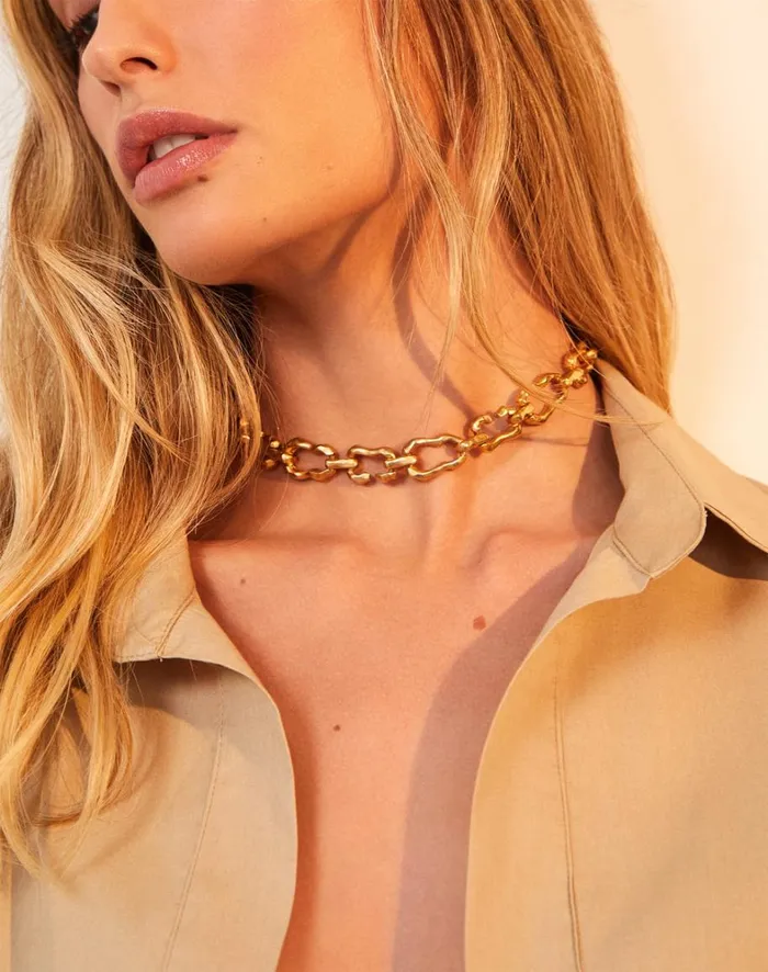 Women ViX Paula Hermanny Jewelry Adalia Petit Necklace 8211 Gold