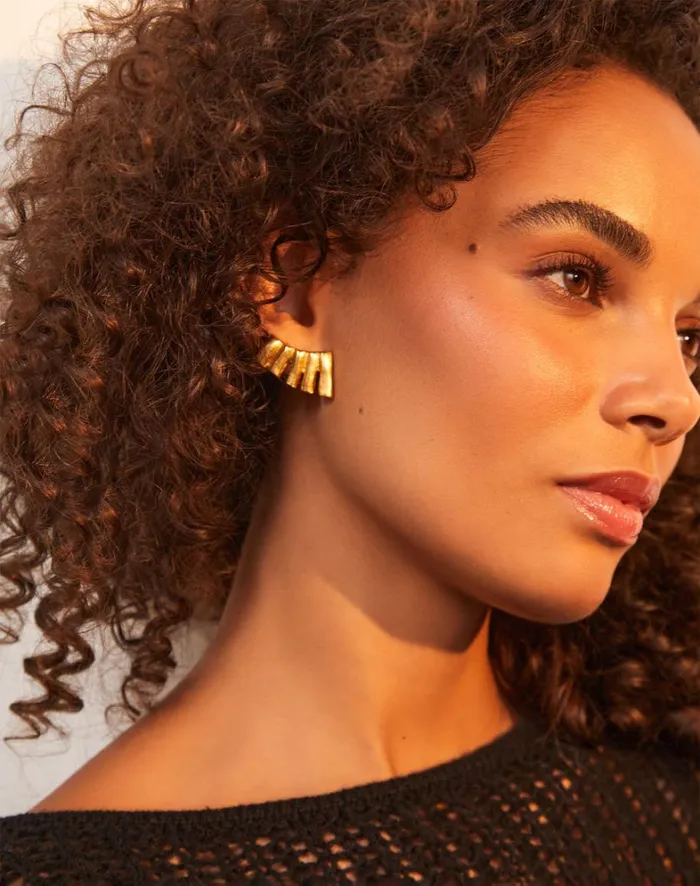 Women ViX Paula Hermanny Jewelry Coral Earrings 8211 Gold