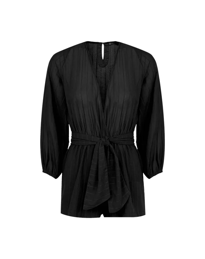 Women ViX Paula Hermanny Jumpsuits and Rompers Gina Mini Jumper 8211 Black