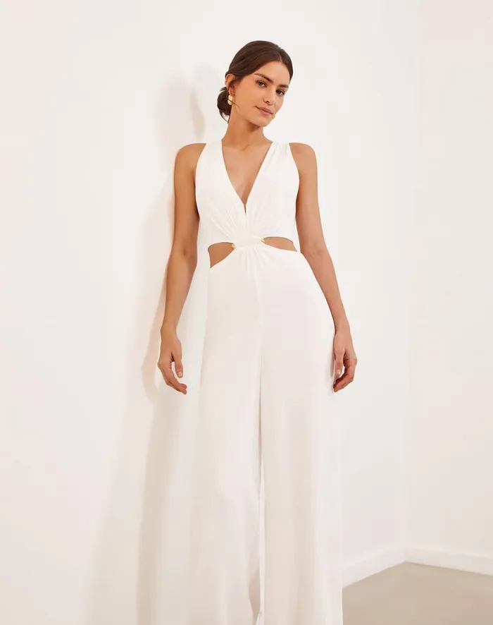 Women ViX Paula Hermanny Jumpsuits and Rompers Nayara Detail Jumpsuit 8211 Off White