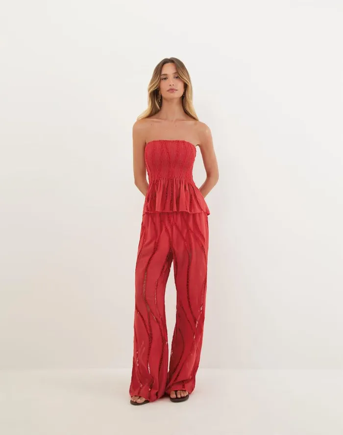 Women ViX Paula Hermanny Matching Sets Babi Top 8211 Raspberry