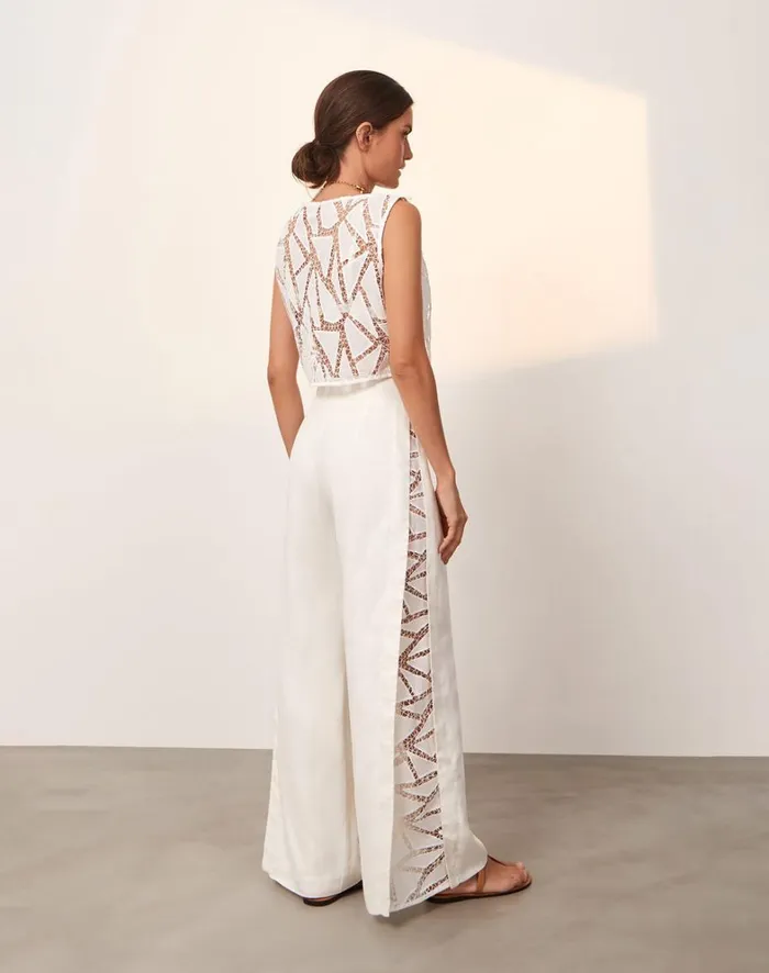 Women ViX Paula Hermanny Matching Sets Bree Pants 8211 Off White