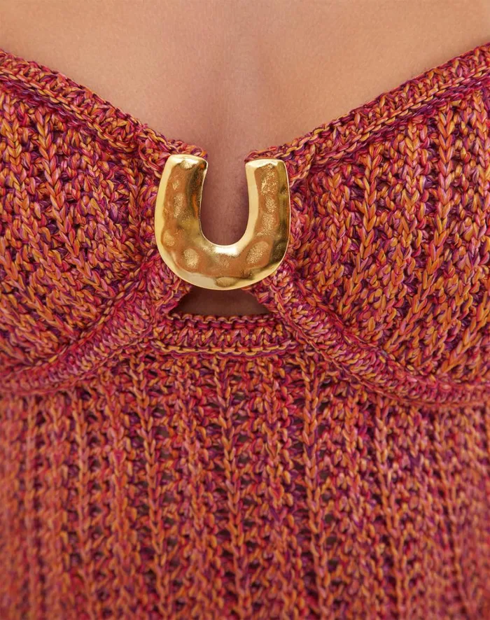 Women ViX Paula Hermanny Matching Sets Knit Aria Top 8211 Berry Burst