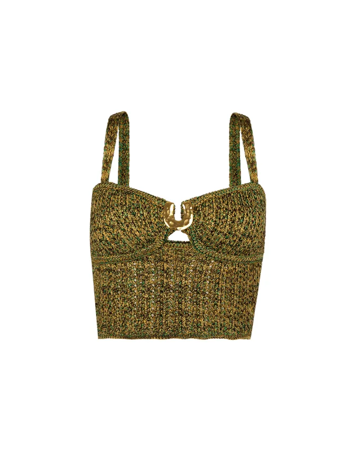Women ViX Paula Hermanny Matching Sets Knit Aria Top 8211 Green