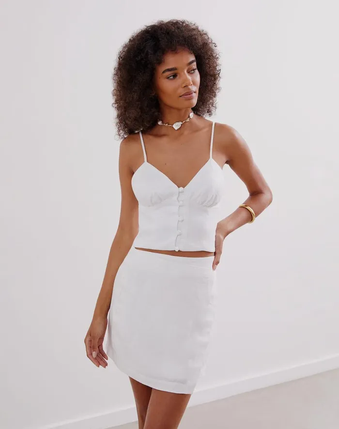 Women ViX Paula Hermanny Matching Sets Wendy Top 8211 Off White