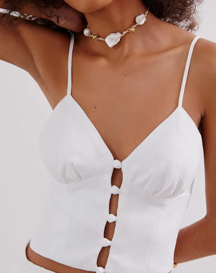 Women ViX Paula Hermanny Matching Sets Wendy Top 8211 Off White