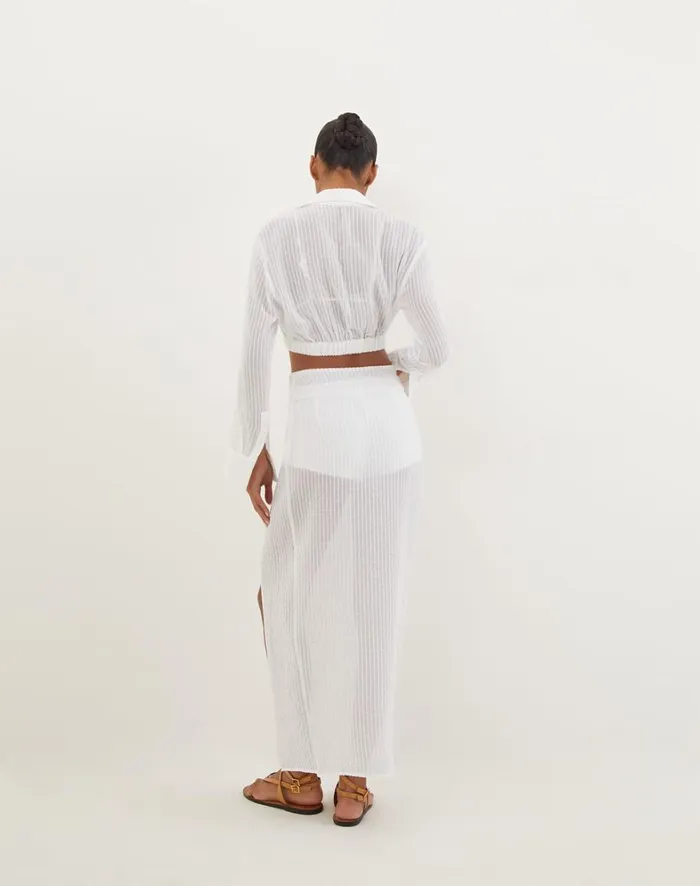 Women ViX Paula Hermanny Tops Alexia Detail Blouse 8211 Off White