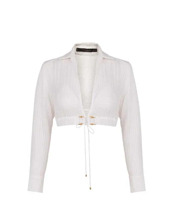 Women ViX Paula Hermanny Tops Alexia Detail Blouse 8211 Off White