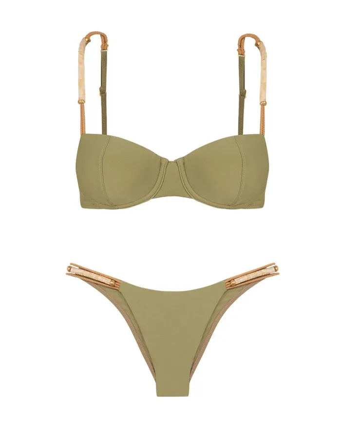 Women ViX Paula Hermanny Tops Brooke Mel Top 8211 Olivine