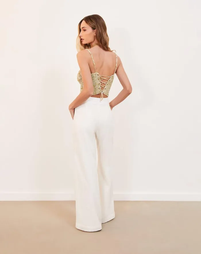 Women ViX Paula Hermanny Tops Celeste Top 8211 Off White