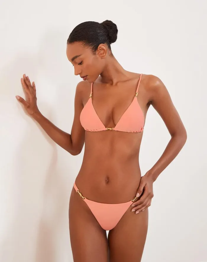 Women ViX Paula Hermanny Tops Cora Parallel Tri Top 8211 Peach